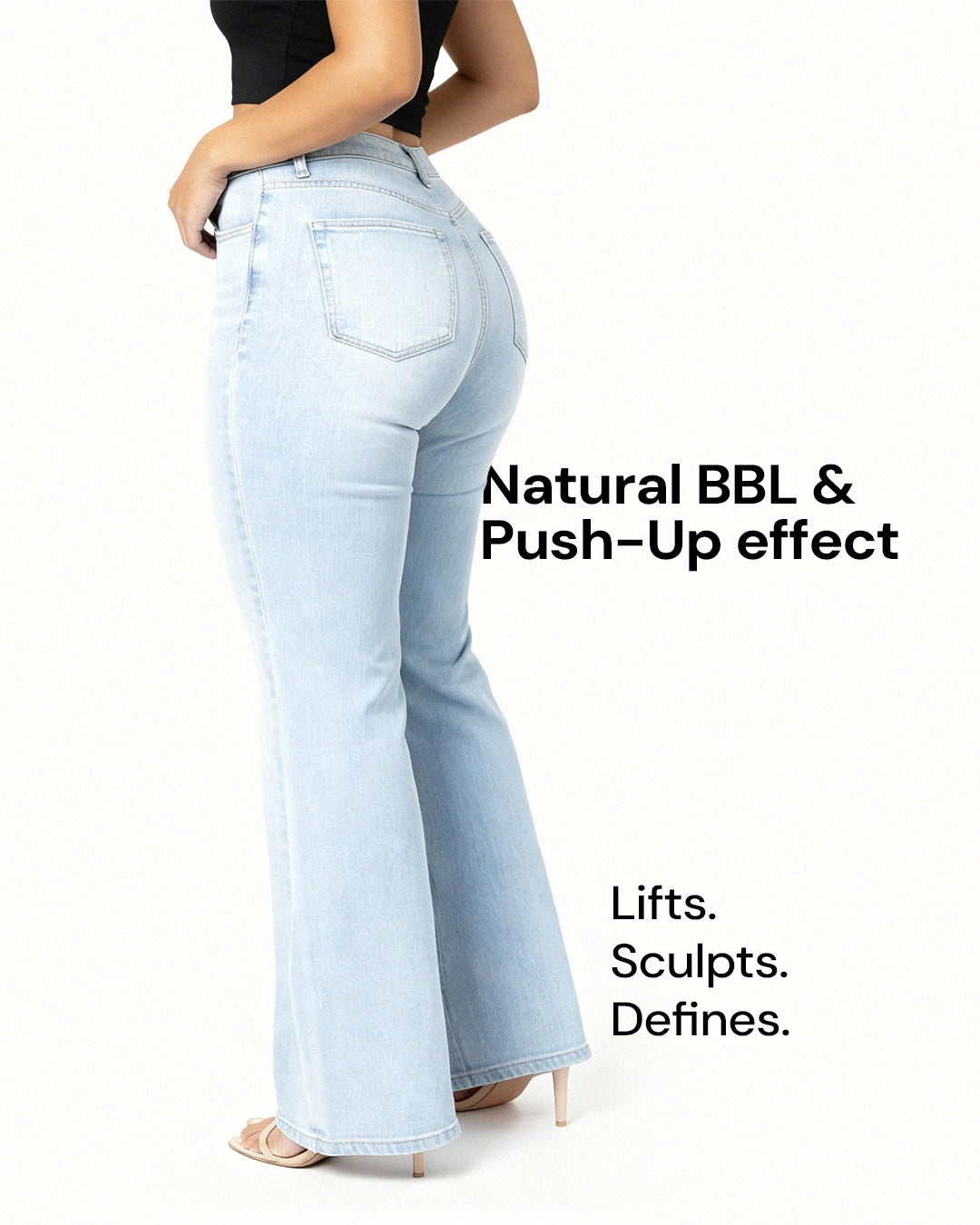 Snatchyfits™ BBL Wide Leg Jeans Mid Rise