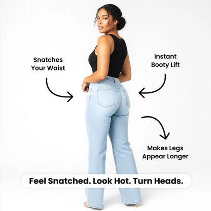 Snatchyfits™ BBL Wide Leg Jeans Mid Rise