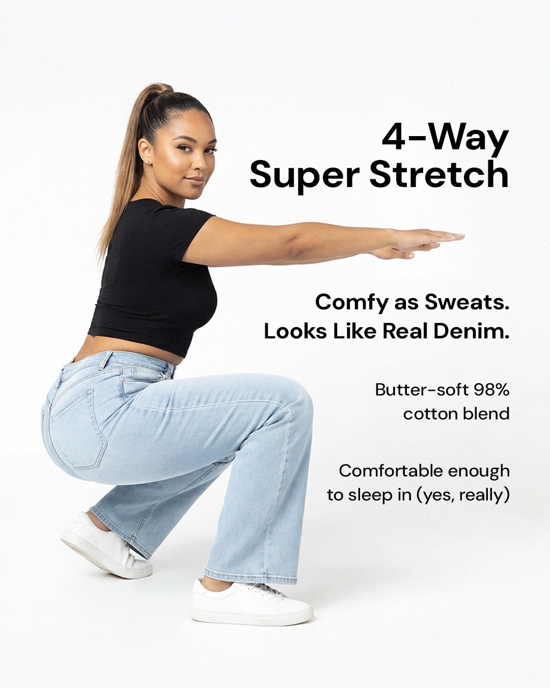 Snatchyfits™ BBL Wide Leg Jeans Mid Rise