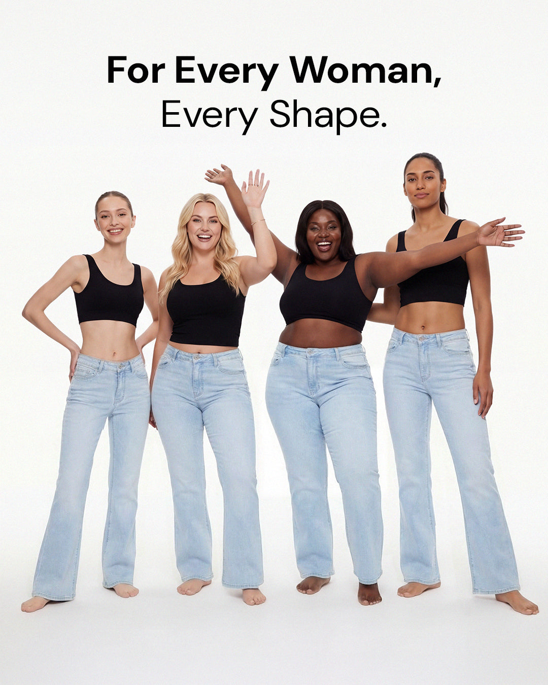 Snatchyfits™ BBL Wide Leg Jeans Mid Rise