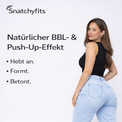 Snatchyfits™ BBL Wide Leg Jeans mit mittlerer Bundhöhe
