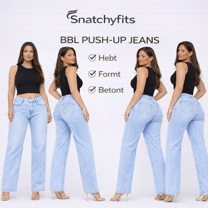 Snatchyfits™ BBL Wide Leg Jeans mit mittlerer Bundhöhe