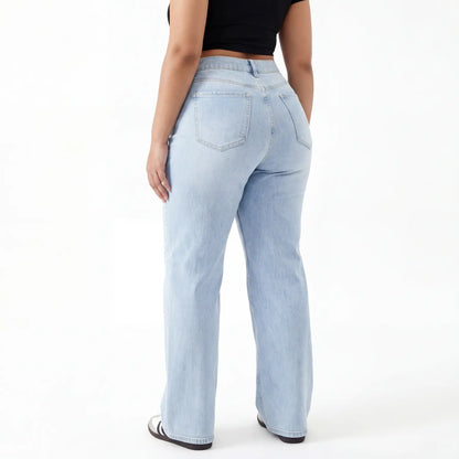 Snatchyfits™ BBL-jeans med vida ben och medelhög midja