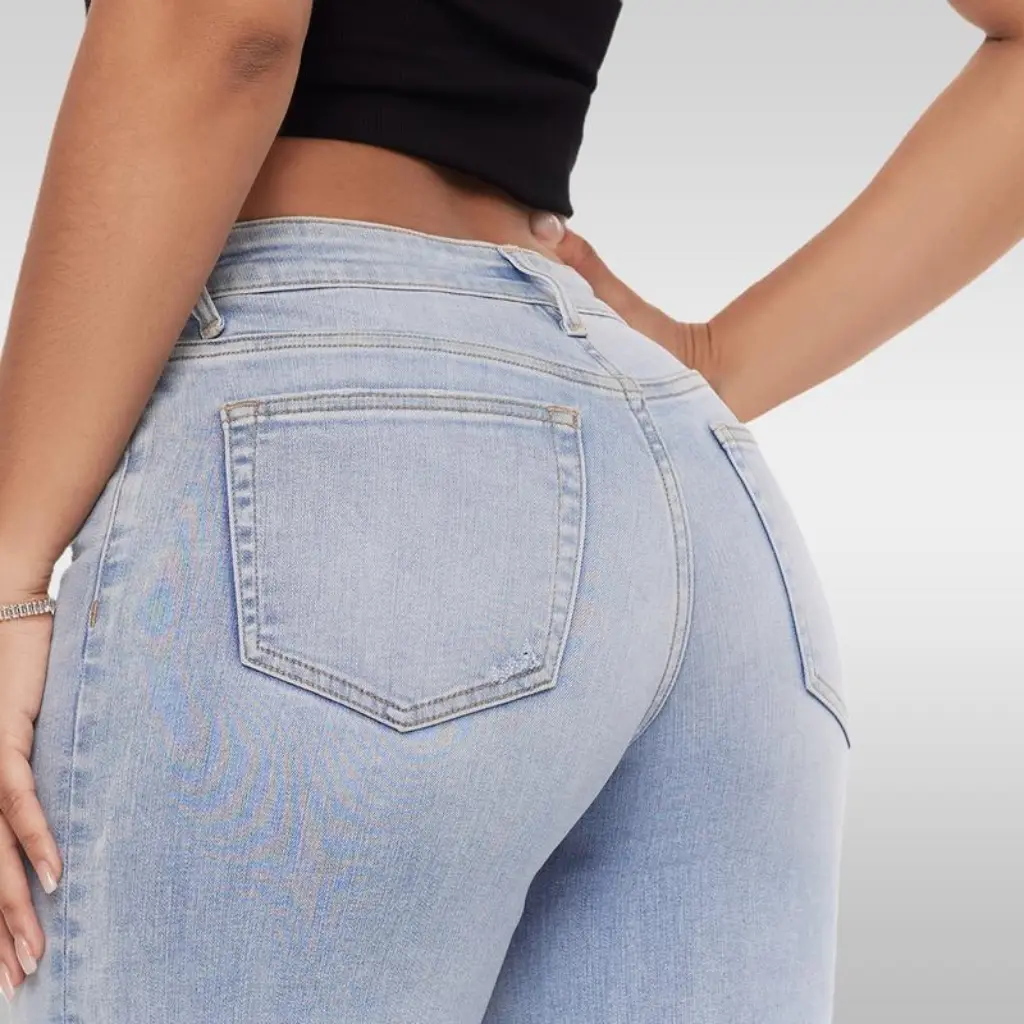 Snatchyfits™ BBL-jeans med vida ben och medelhög midja