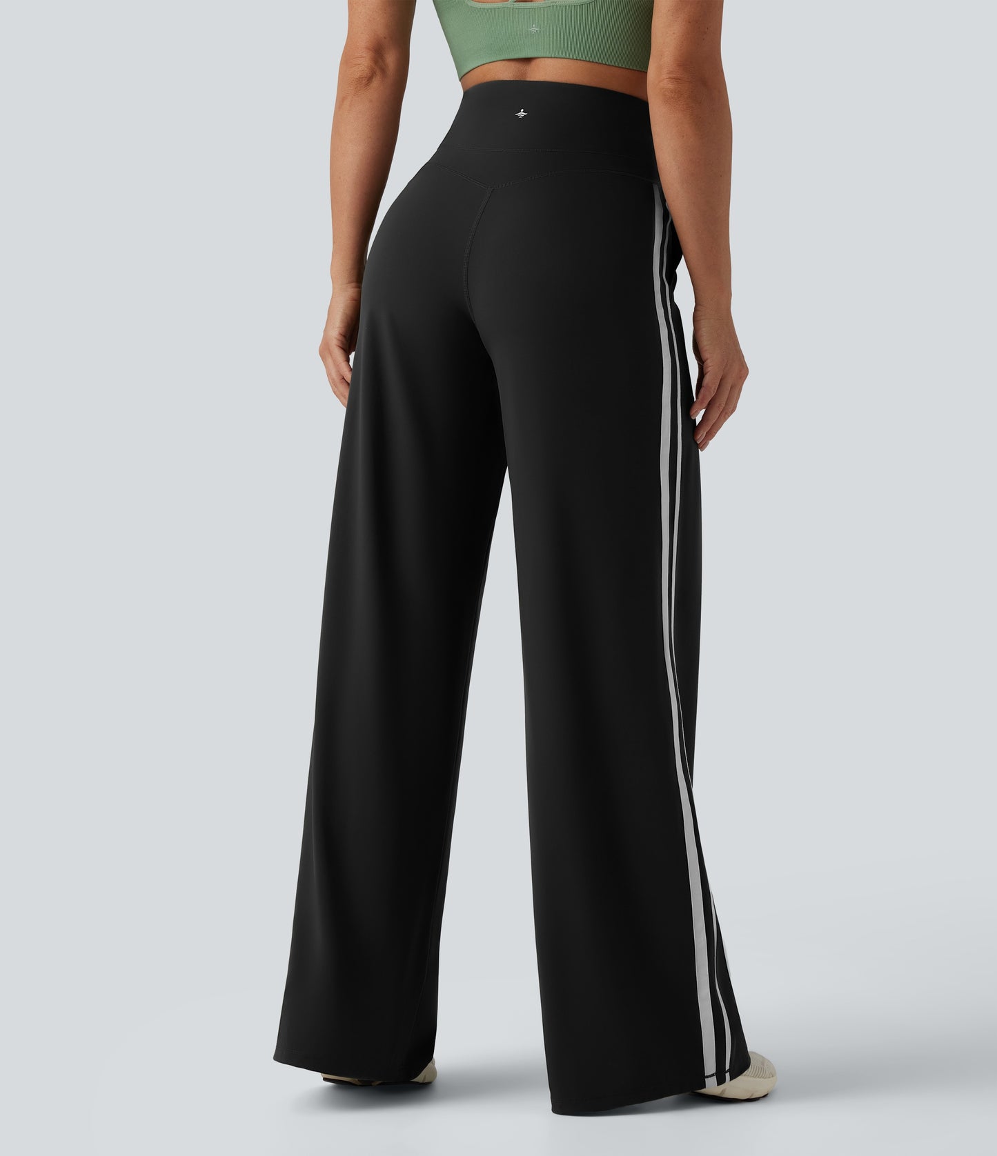 Snatchyfits™ UltraSculpt High Waisted Tummy Control Color Block Stripes Yoga Baggy Trousers with Pockets