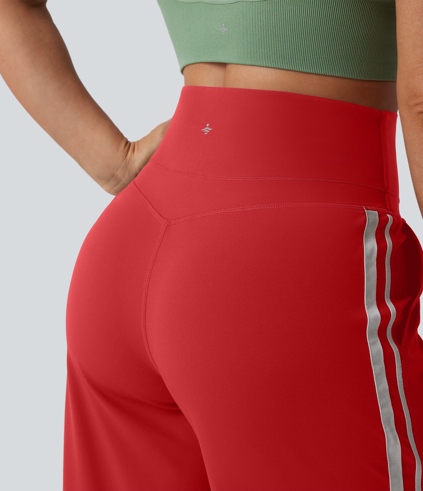 Snatchyfits™ UltraSculpt High Waisted Tummy Control Color Block Stripes Yoga Baggy Trousers with Pockets