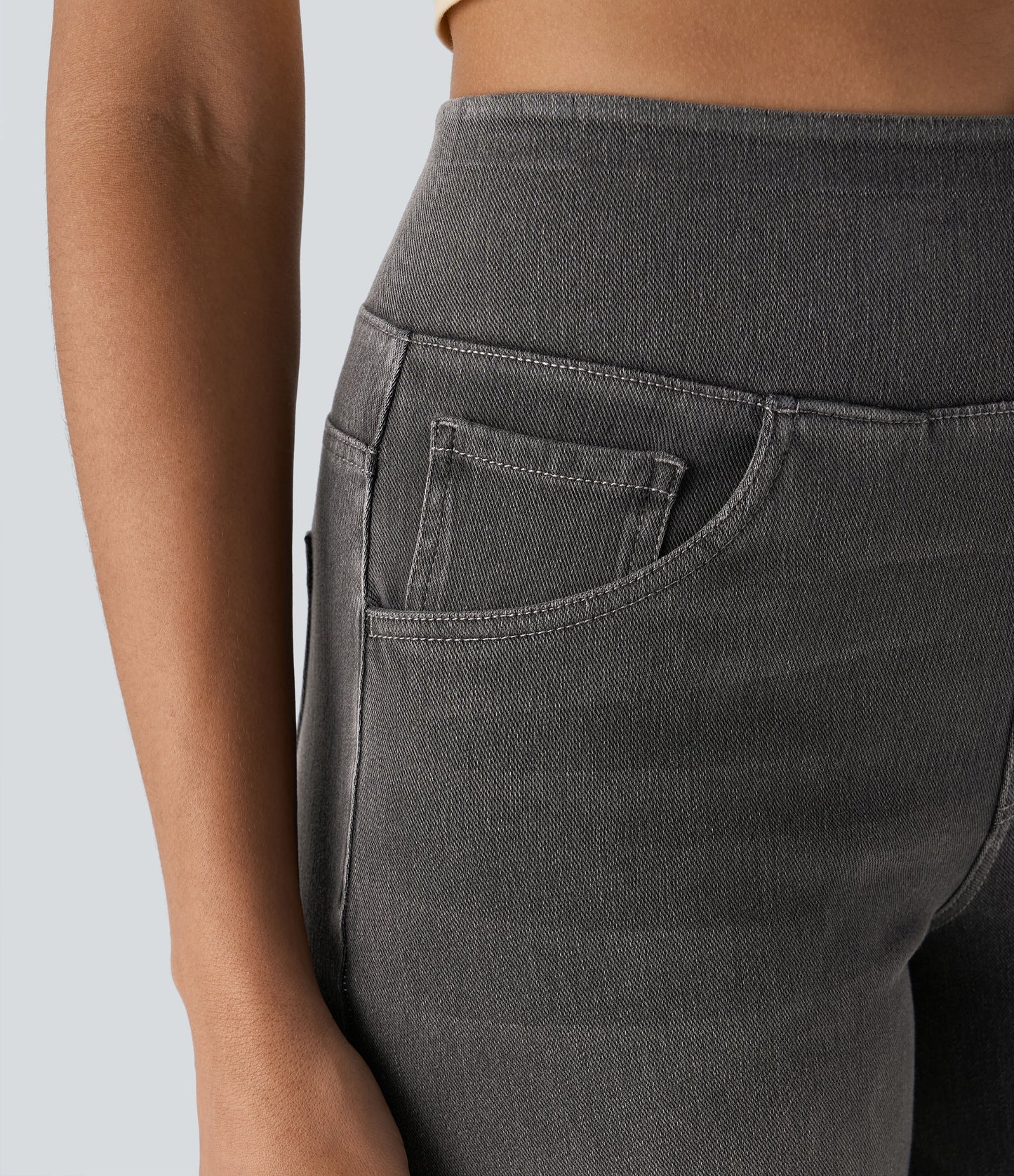 Snatchyfits™ High Waisted Pockets Baggy Wide Leg Washed Casual Jeans