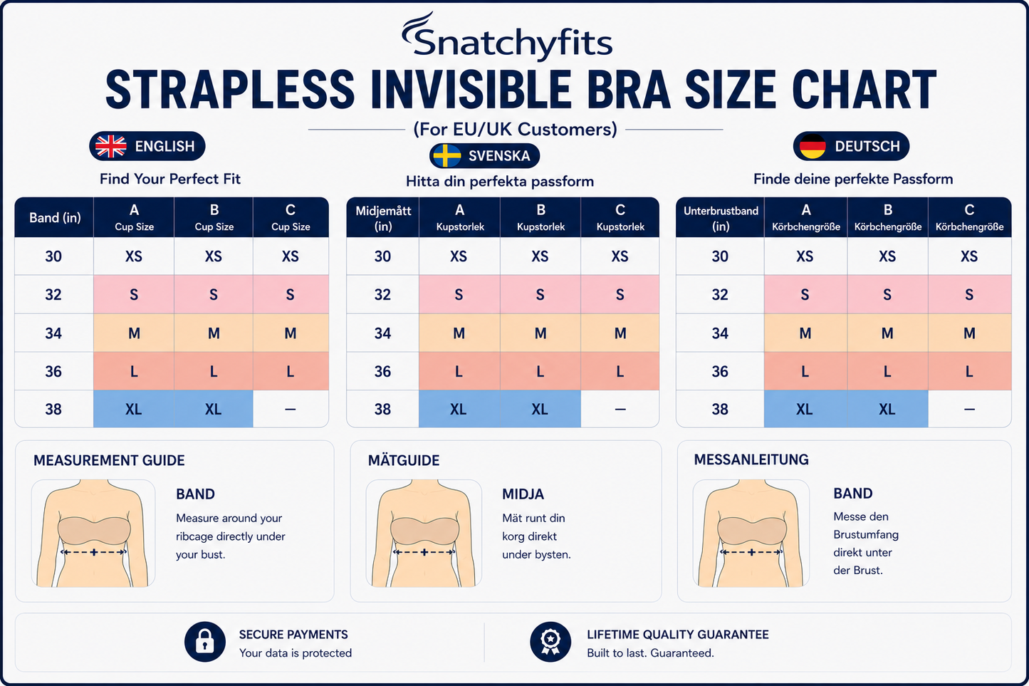 Snatchyfits™ Strapless Invisible Bra
